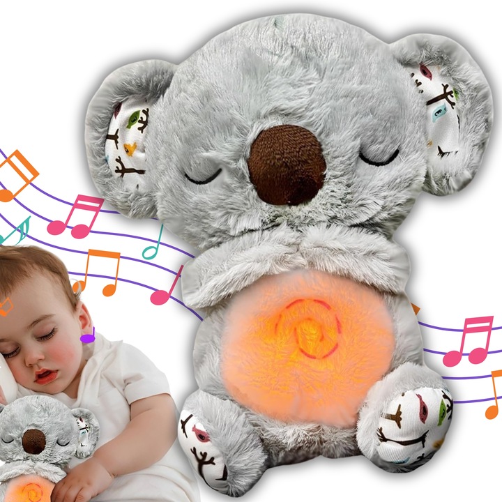 SZUMIĄCY KOALA MIŚ ODDYCHAJĄCA PRZYTULANKA MASKOTKA SZUMIĄCA USPOKAJACZ