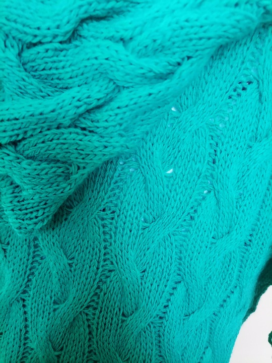 Kardigan warkocz kaptur kieszenie r.uni ZIELONY