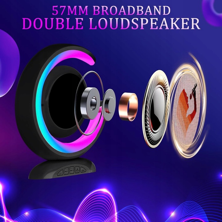 BEZPRZEWODOWY ZESTAW DO KARAOKE DLA DZIECI BLUETOOTH GŁOŚNIK + 2 MIKROFONY