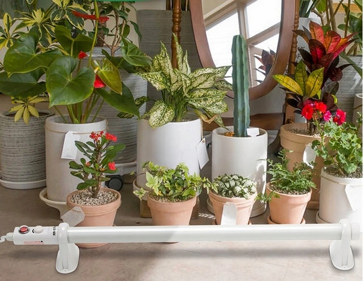 GRZEJNIK RUROWY Z TERMOSTATEM 55W, IP44, dł.50cm, łazienkowy, VF KRAKOW