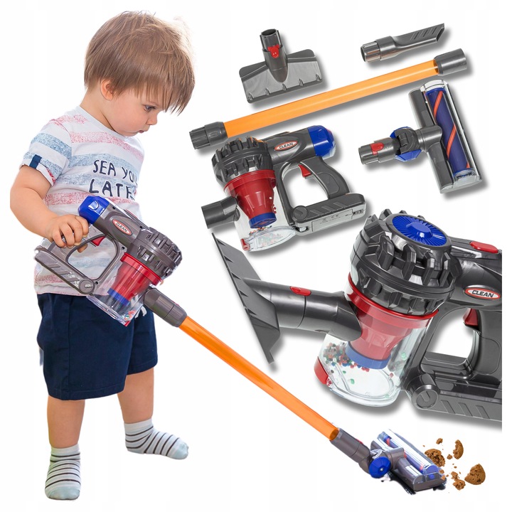 Odkurzacz Pionowy dla Dzieci z Dźwiękiem 2w1 i Ręczny Funkcja Ssania Dźwięk