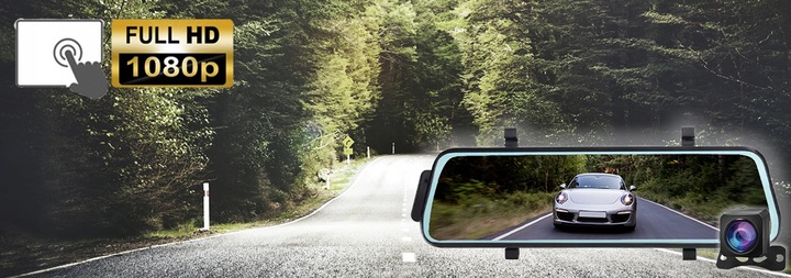KAMERA SAMOCHODOWA WIDEO REJESTRATOR JAZDY W LUSTERKU WIDEOREJESTRATOR M PL