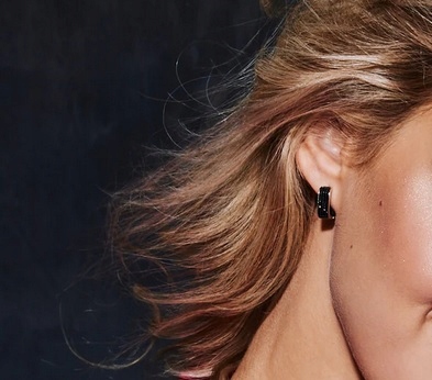 Kolczyki Srebrne Czarne Cyrkonie Verona Jewellery