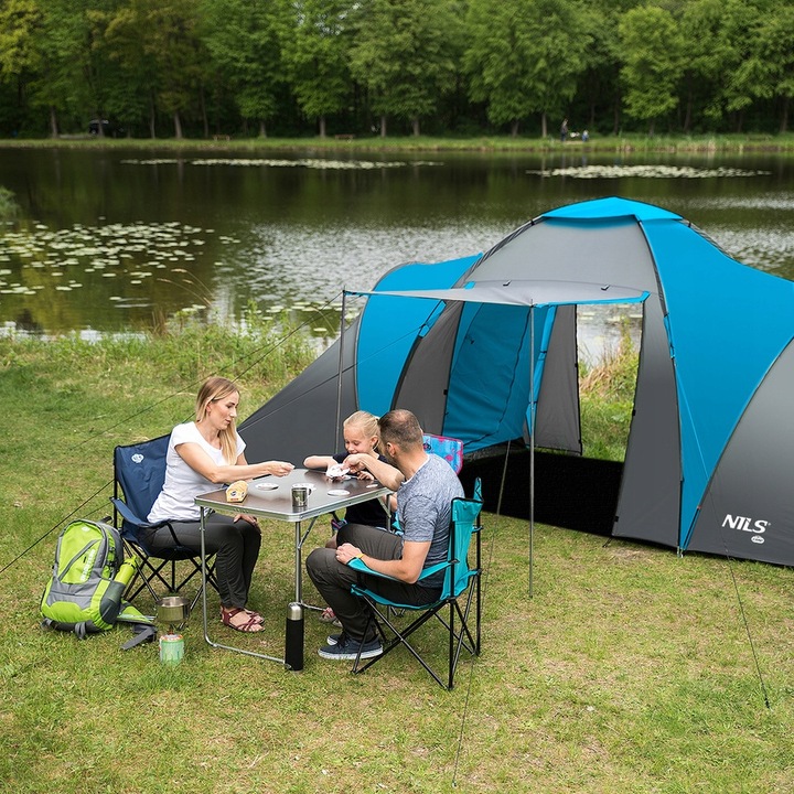 NILS Namiot Turystyczny Kempingowy 6 Osobowy Wodoodporny + Pokrowiec