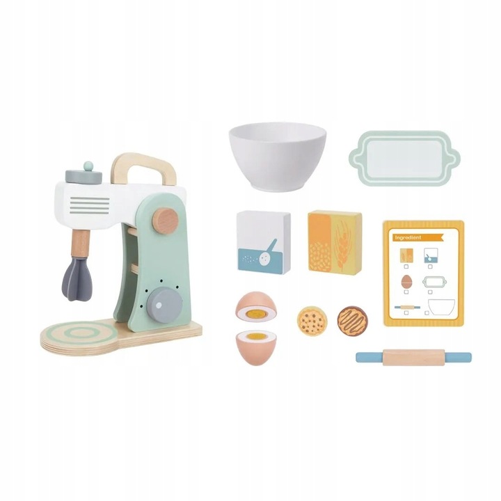 TOOKY TOY Drewniany Mikser Kuchenny z Akcesoriami | TJ290