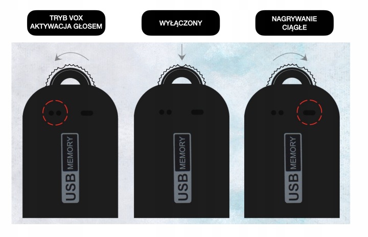 DYKTAFON MQ-U350 - UKRYTY PODSŁUCH W PENDRIVE USB