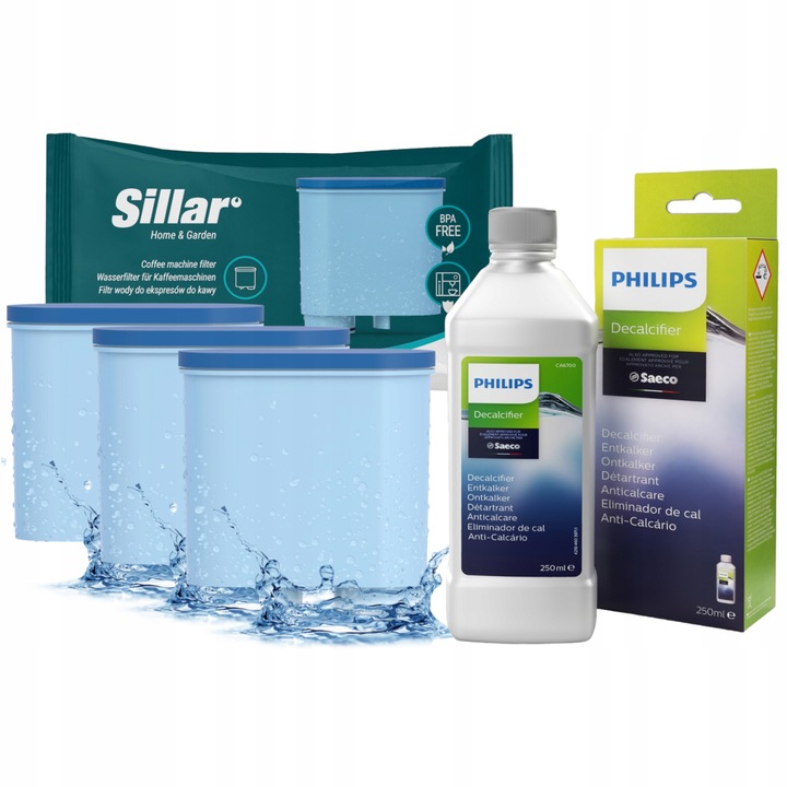 Odkamieniacz Philips 250ml + 3x filtr do ekspresu Philips Latte Go LatteGo