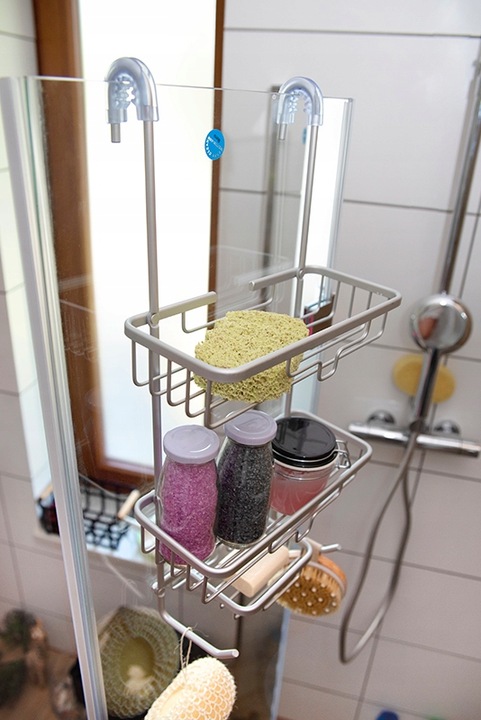 Półka wisząca pod prysznic do łazienki nierdzewna
