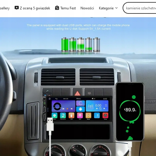 RADIO Odtwarzacz 1DIN i dla Androida Auto samochodowy odtwarzacz MP5