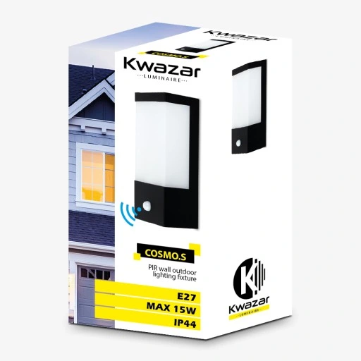 LAMPA Z CZUJNIKIEM RUCHU I ZMIERZCHU KINKIET ZEWNETRZNY DO LED E27