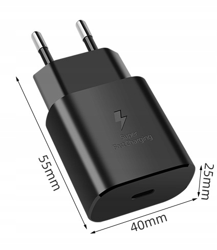 SZYBKA ŁADOWARKA 25W dla SAMSUNG S10 S20 S21 S22