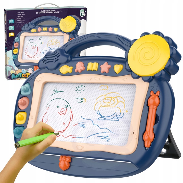 ZNIKOPIS TABLICA MAGNETYCZNA RYSOWANIA PISANIA STEMPELKI DLA DZIECI WOOPIE