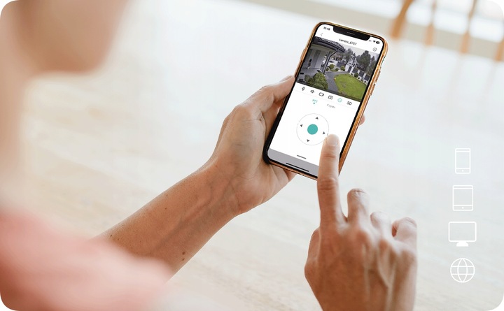 ZEWNĘTRZNA KAMERA OBROTOWA IP 8MPx UHD 2160p 4K WiFi CZARNA 4xZOOM