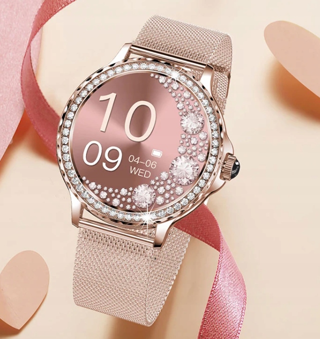 SMARTWATCH ELEGANCKI ZEGAREK DAMSKI POLSKIE MENU 2 paski