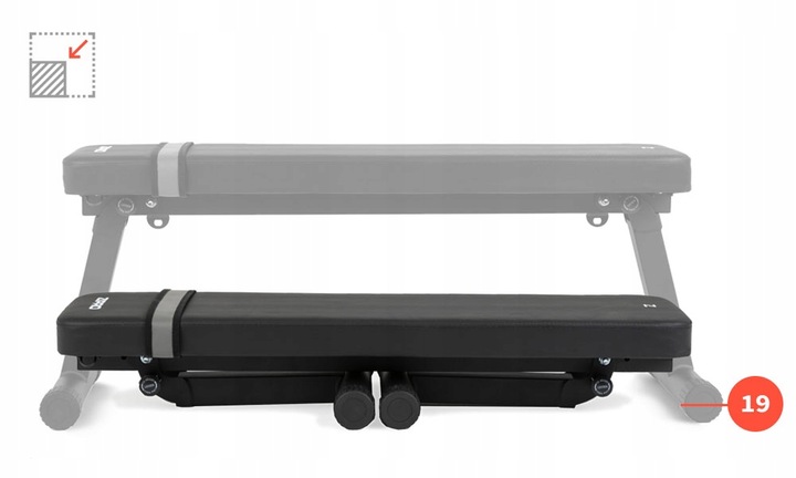 Ławka Treningowa Do Ćwiczeń Ławeczka Prosta Składana na Płasko Zipro Plank