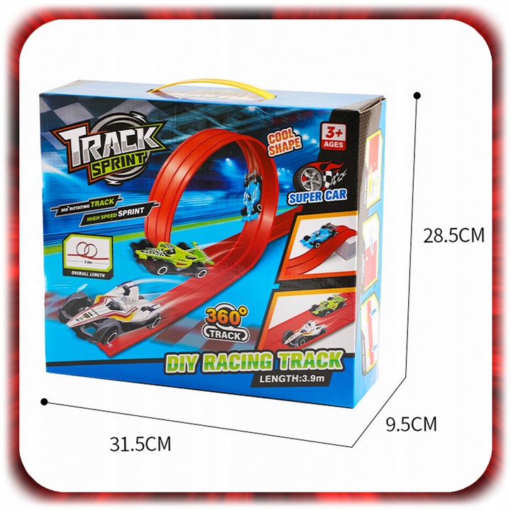 TOR WYŚCIGOWY DLA SAMOCHODZIKÓW do serii Turborace Tor Prędkości + 4 AUTKA