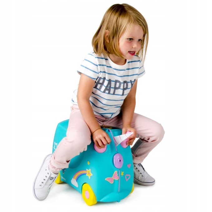 TRUNKI JEŻDŻĄCA WALIZECZKA JEŹDZIK 2w1 WALIZKA DLA DZIECKA