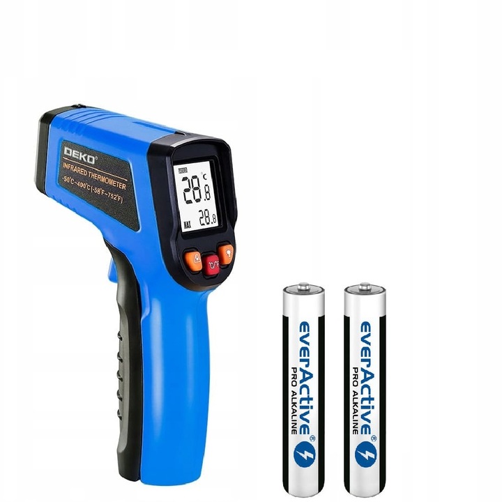 PIROMETR TERMOMETR LASEROWY BEZDOTYKOWY -50 +600C PRECYZYJNY POMIAR DEKO