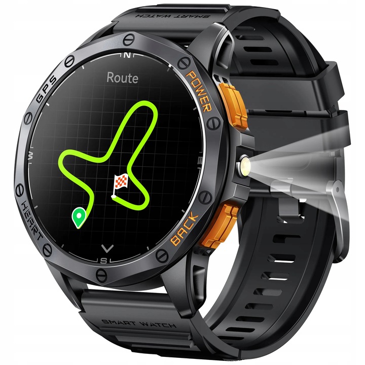 SMARTWATCH MĘSKI GPS MENU POLSKIE WODOODPORNY SPORT ROZMOWY SMART WATCH PL