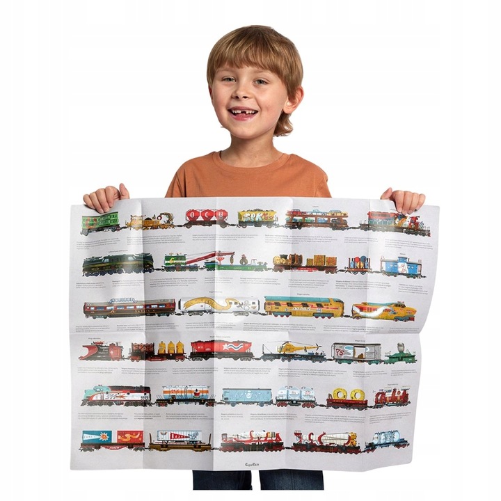 CzuCzu Puzzle POCIĄGI Dwustronne Układanka Stwórz Własny Pociąg 5+