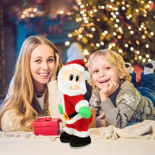 TAŃCZĄCY ŚPIEWAJACY MIKOŁAJ TWERKUJĄCY ŚMIESZNY NA BOŻE NARODZENIE DUŻY