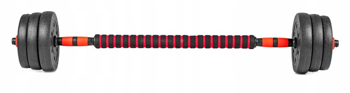 HANTLE regulowane 2x20KG sztanga KETTLEBELL zestaw HANTLI 6w1 GRYFY uchwyty