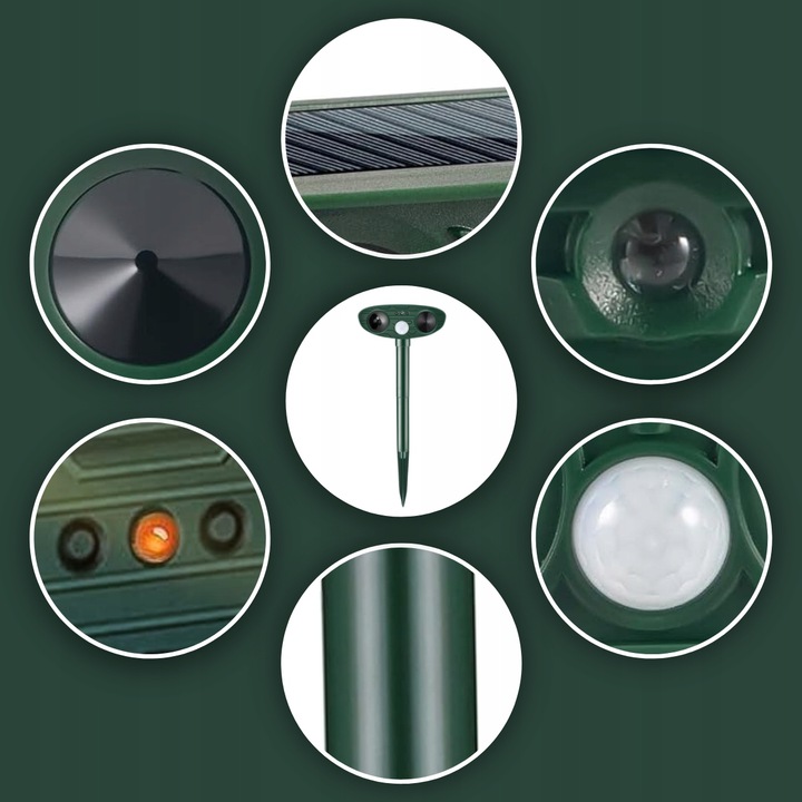 ODSTRASZACZ ZWIERZĄT KOTÓW PSÓW DZIKÓW SAREN PTAKÓW ITP + Lokalizator Ruchu