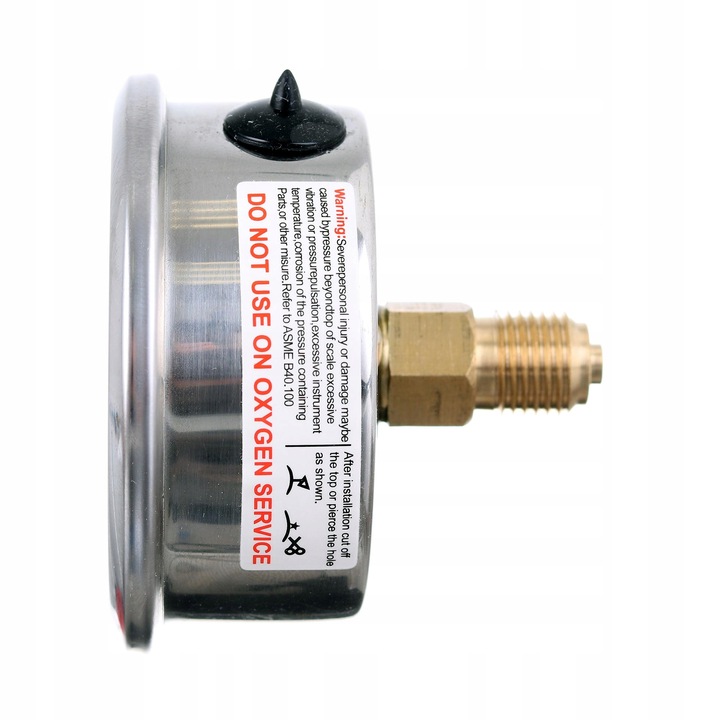 Manometr Glicerynowy Ciśnieniomierz Zegar 63mm 0-12 bar Gwint 1/4" Tylny