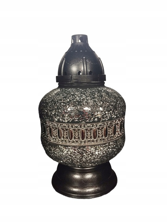 Znicz Lampion Karafa Urna Ilumini Srebrna