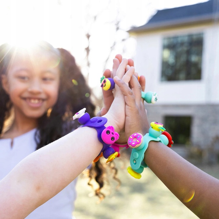 Biżuteria dla dzieci Plip Charms ZESTAW bransoletka +pierścionek +8 charmsy