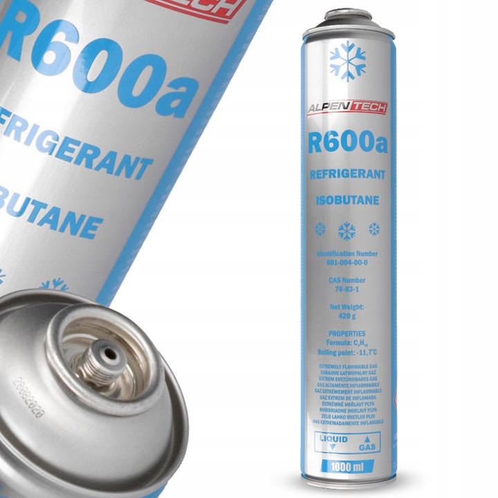 Czynnik chłodniczy klimatyzacji lodówki R600a 1000ml 420g + x 6