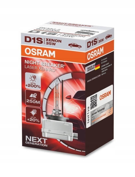 D1S OSRAM NIGHT BREAKER LASER XENARC +220% 2SZT