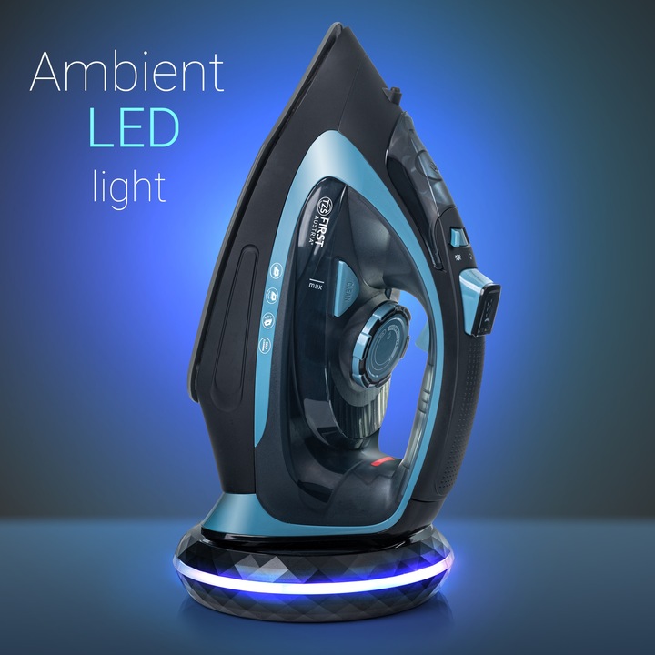 Żelazko parowe BEZPRZEWODOWE LED First Austria