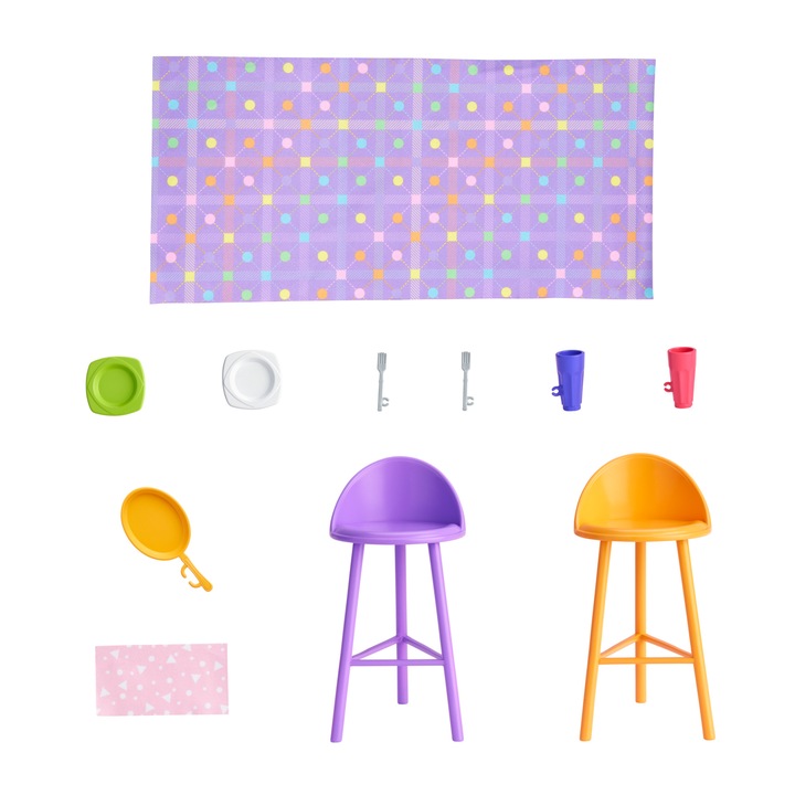 BARBIE DOMEK Dla Lalek Zestaw Do Zabawy