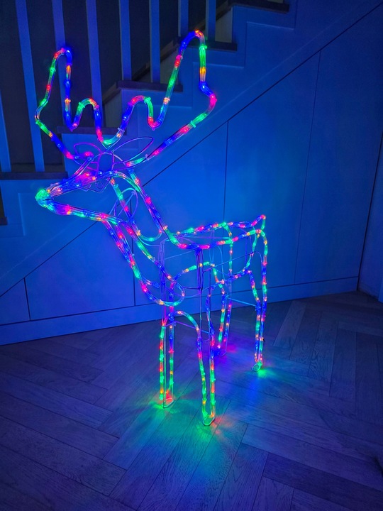 Renifer LED Świąteczny Świecący Figurka Na Zewnątrz XL Duży 85 Kolorowy