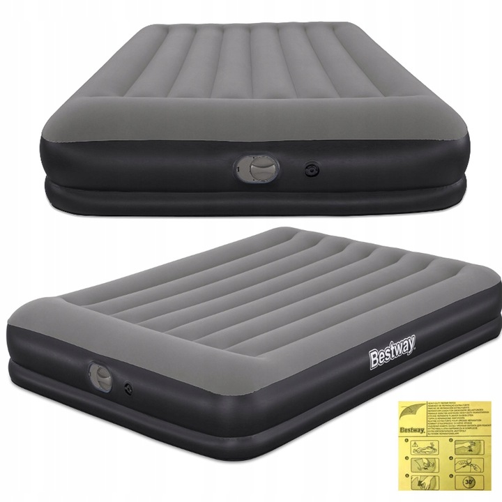 Materac 2os dmuchany Tritech Air wbudowana pompka USB Bestway 203x152x36cm