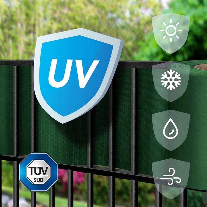 TAŚMA OGRODZENIOWA ZIELONA 19CMX35M UV+ OSŁONA NA OGRODZENIA PANELOWE PŁOT