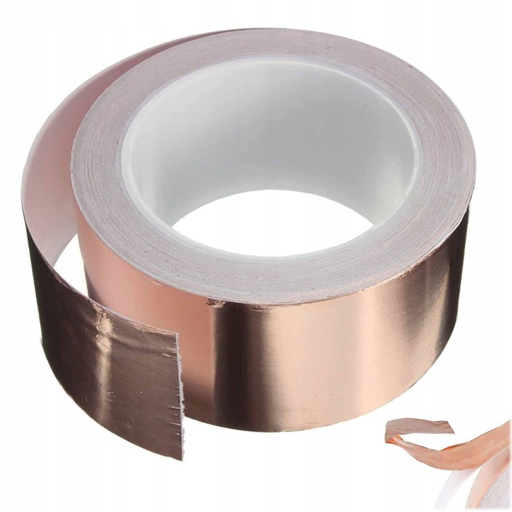 TAŚMA MIEDZIANA ODSTRASZAJĄCA ŚLIMAKI PRZECIW ŚLIMAKOM SAMOPRZYLEPNA 25M