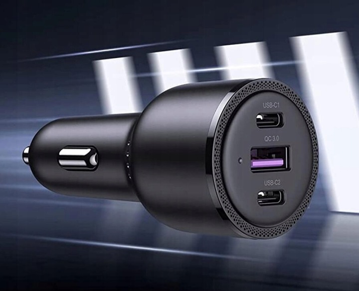 UGREEN ŁADOWARKA SAMOCHODOWA 2X USB TYP C / 1X USB 5A PD QC 69W