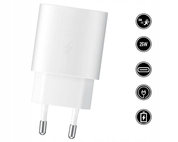 Oryginalna ładowarka Samsung S22 S23 S24 S21 A55 A54 A15 A14 M15 USB C 25W