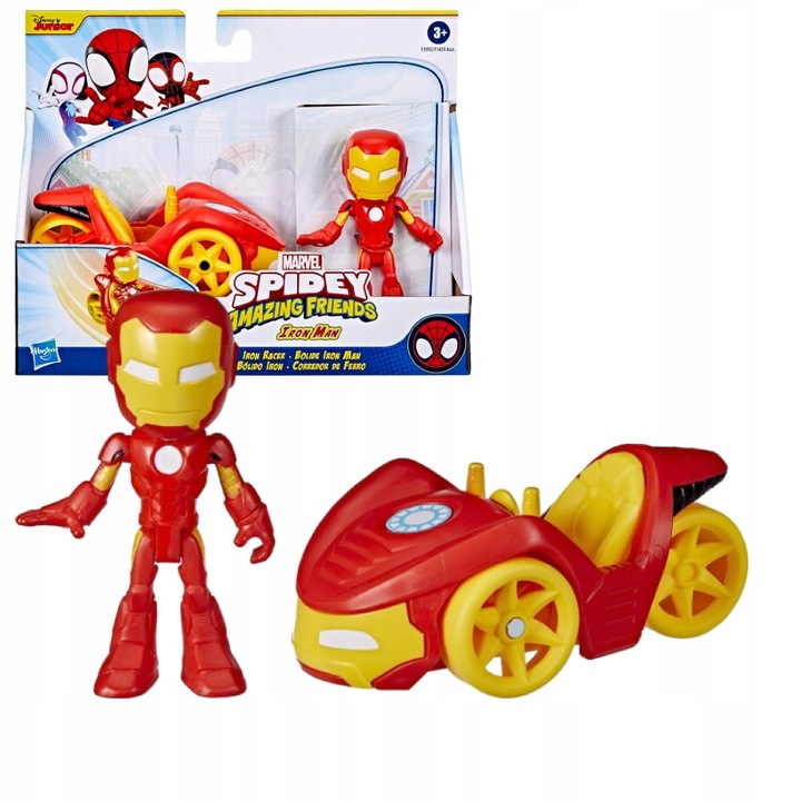 MARVEL SPIDEY I SUPER-KUMPLE FIGURKA IRON MAN Z POJAZDEM F3922