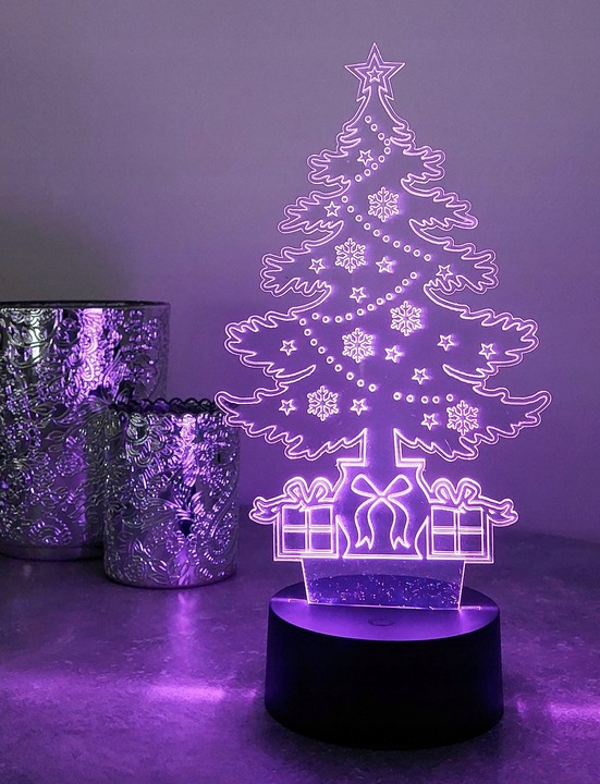 OZDOBA ŚWIĄTECZNA CHOINKA 3D LED KOLORY RGB PILOT