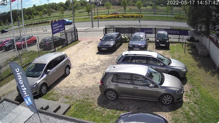 ZEWNĘTRZNA KAMERA OBROTOWA IP 4MPx 4MP WiFi ZOOM APLIKACJA SZARA