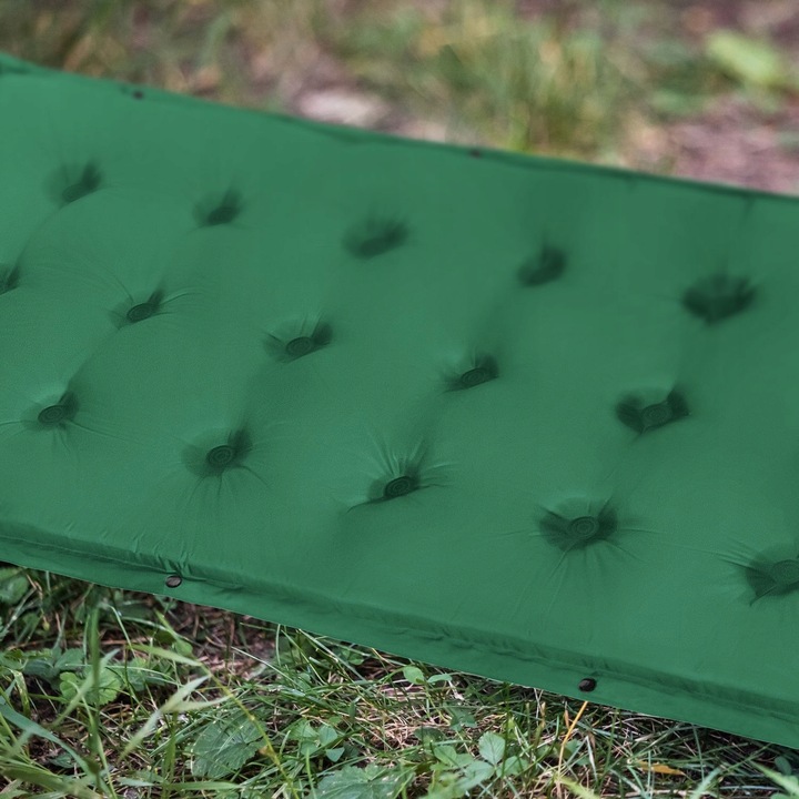 MATA SAMOPOMPUJĄCA KARIMATA DMUCHANA TREKKINGOWA Z PODUSZKĄ 193X68X3,5CM