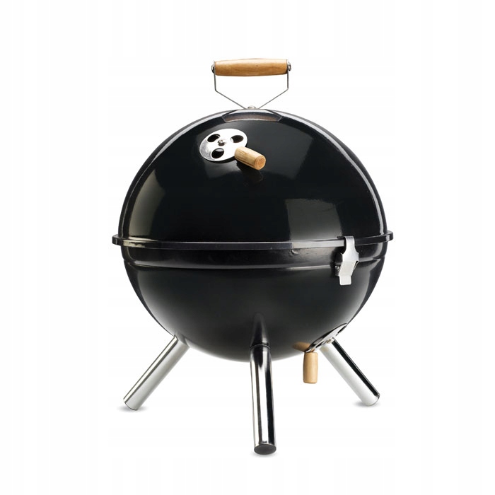 GRILL PIKNIKOWY KULISTY PRZENOŚNY WEGLOWY składany niebieski