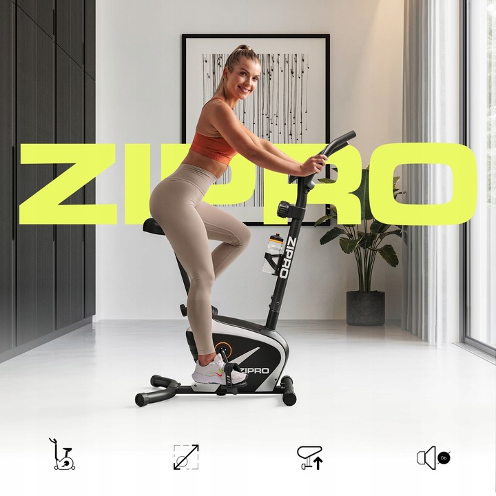 ROWER STACJONARNY rowerek MAGNETYCZNY Treningowy Domowy LCD - BEAT ZIPRO