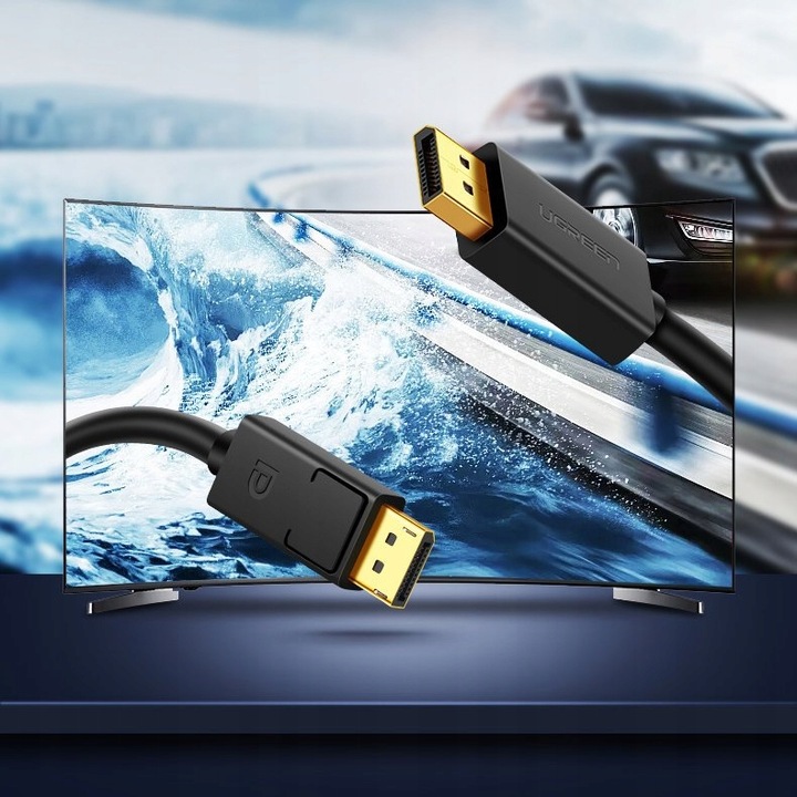Kabel DisplayPort 1.2 SZYBKI KABEL PRZEWÓD WYTRZYMAŁY 3D 4K 60Hz 2m UGREEN