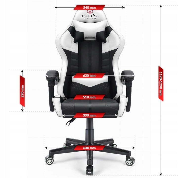 FOTEL GAMINGOWY DLA GRACZA BIUROWY HELL'S