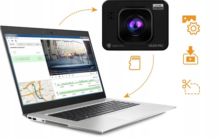 Wideorejestrator Navitel AR200 PRO FHD + 64GB