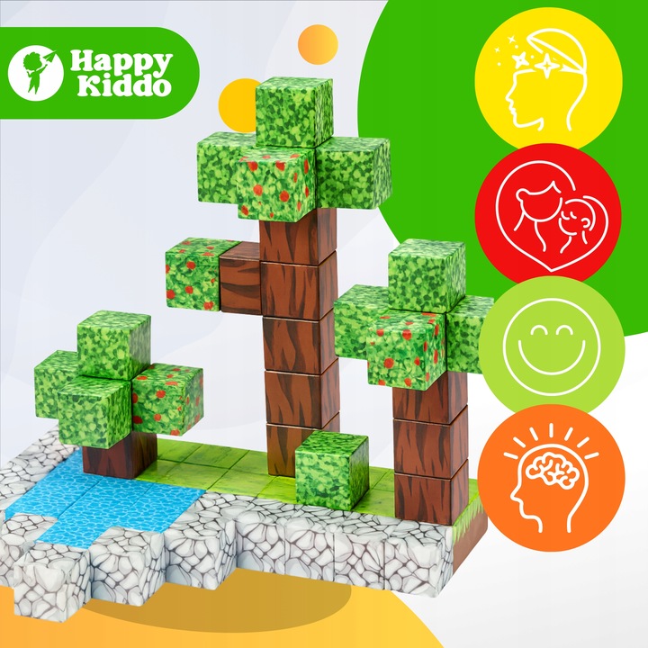 Klocki magnetyczne kreatywne sześciany piksele bloki 100 klocków 3D silne